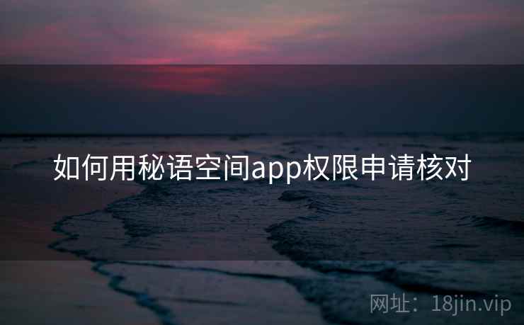 如何用秘语空间app权限申请核对