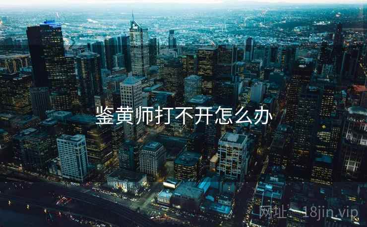 鉴黄师打不开怎么办 鉴黄师打不开怎么办