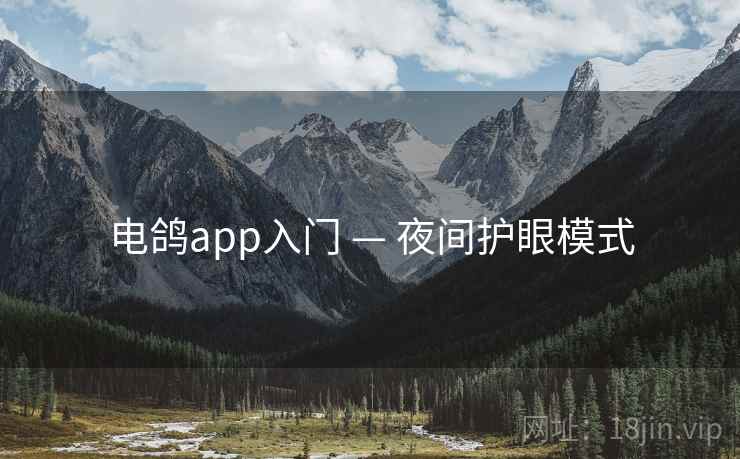 电鸽app入门 — 夜间护眼模式 电鸽app入门 — 夜间护眼模式